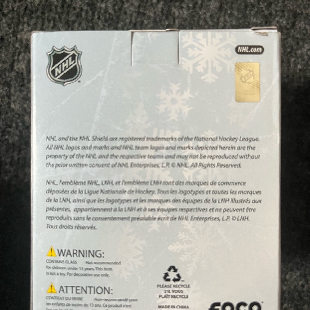 New With Tag NHL Black and Gold Holiday Ornament Hockey’s Anaheim Ducks Hockey. - Picture 5 of 7